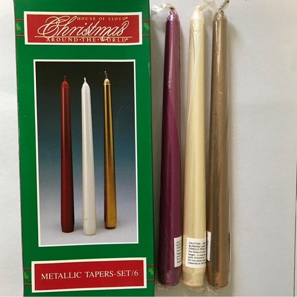 Christmas Around the World Other - Metallic Taper Candles Christmas Around the World 10”